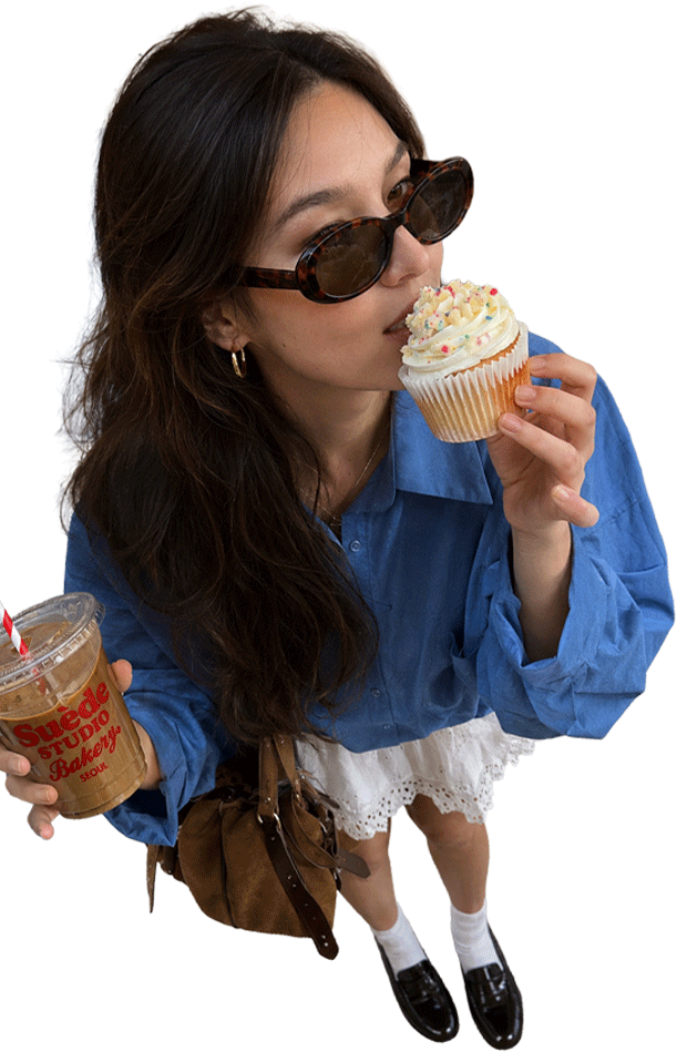Suède Studio cupcake